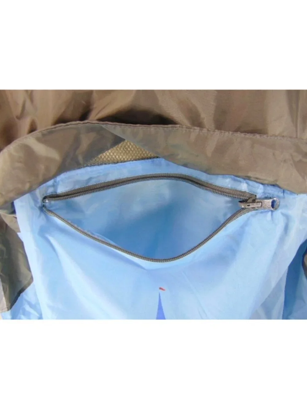 Disney Parks Mens Blue Gray Packable Jacket Size M Pullover Windbreaker Walt - Picture 9 of 14